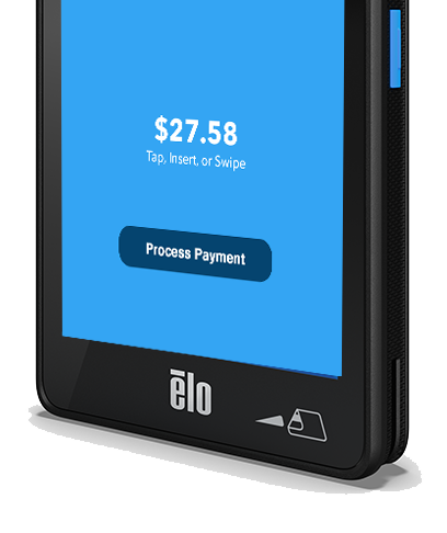Payment processing screen on Elo Pay M60
